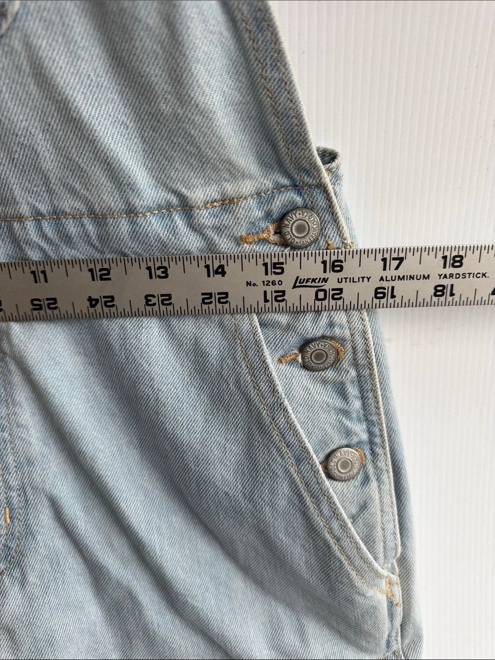 NEW OLD NAVY BIB OVERALLS SIZE 6 TALL LIGHT WASH BLUE - Picture 5 of 8